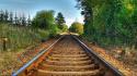 Landscapes nature railroads railroad tracks railways wallpaper