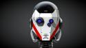 Minimalistic robot head science fiction 3d roboter rendering wallpaper