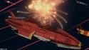 Space battleship yamato battles explosions outer ships wallpaper