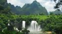 Viet nam green hills jungle landscapes wallpaper