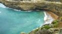 Australia bay beaches cliffs great ocean road wallpaper
