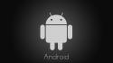 Black minimalistic android logos wallpaper