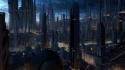 Coruscant star wars artwork buildings cityscapes wallpaper