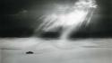 Ernst haas cars clouds deserts grayscale wallpaper