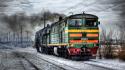 Hdr photography trains wallpaper