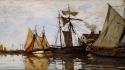 Honfleur claude monet artwork impressionism impressionist painting wallpaper
