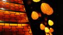 Lights night orange oriental wallpaper