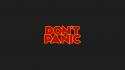 Orange panic hitchhikers guide to the galaxy wallpaper