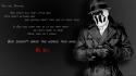Watchmen quotes rorschach grayscale wallpaper