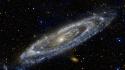 Andromeda galaxy galaxies outer space spacescape wallpaper