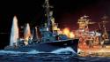 Navy ships artwork military art sea battle wallpaper