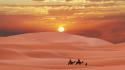 Sahara desert sunset wallpaper