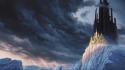 Clouds fantasy art castle paintwork mystic wallpaper