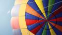 Hot air balloons multicolor worms eye view wallpaper