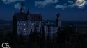 Moon noche castle landscapes neuschwanstein wallpaper
