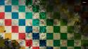 Multicolor checkered digital art swirls plaid squares wallpaper