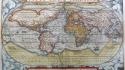 Paper vintage latin continents world map old wallpaper