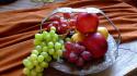 Fruits grapes apples strong fresh vitamins wallpaper