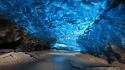 Iceland skaftafell blue brown caves wallpaper