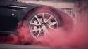 Red cars smoke genetikk wallpaper