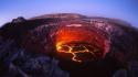Volcanoes lava rocks crater ethiopia heat ale wallpaper