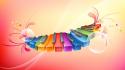 Rhythmic Colorful Piano wallpaper