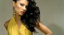 Women models yellow dress natassia malthe faces wallpaper