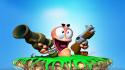 Worms Sega Blue Game Hd wallpaper