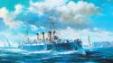 Artwork sea ships wallpaper