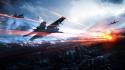 Battlefield 3 army clouds fighter guns wallpaper