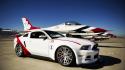F-16 fighting falcon ford mustang thunderbirds (squadron) cars wallpaper