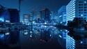 Japan tokyo city lights cityscapes lakes wallpaper