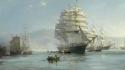 Montague dawson artwork ocean paintings sail ship wallpaper