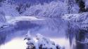 Snow river pictures wallpaper