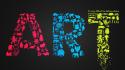 Abstract artwork colors text typography wallpaper
