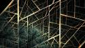 Abstract digital art fractal lines wallpaper