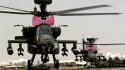 Ah-64 apache bow helicopters pink wallpaper