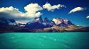 Argentina patagonia torres del paine clouds hills wallpaper
