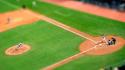 Baseball field sports tilt-shift wallpaper