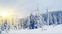 Landscapes mountains nature snow snowy trees wallpaper