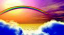 Rainbow clouds wallpaper