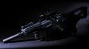 Red dot sight rifles silencer weapons wallpaper