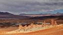 Atacama desert chile clouds hills landscapes wallpaper