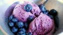 Blueberries desserts food ice cream wallpaper