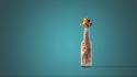 Bottled funny animals giraffes minimalistic wallpaper