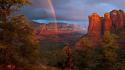 Canyon landscapes nature rainbows wallpaper