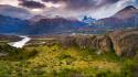 Chile national reserve patagonia without dams castillo clouds wallpaper