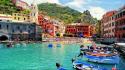 Italy beaches boats houses landscapes wallpaper