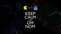 Keep calm and pacman funny text video games wallpaper
