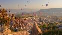 Cappadocia hot air balloons natural wallpaper